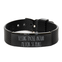 Load image into Gallery viewer, 51st Birthday Bracelet for Men, Blessing Those Around Me for 51 Years, 51st Birthday Jewelry for Boys – front view
