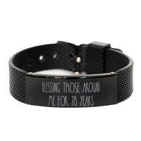 Load image into Gallery viewer, 78th Birthday Bracelet for Men, Blessing Those Around Me for 78 Years, 78th Birthday Jewelry for Boys – front view
