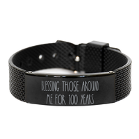 Load image into Gallery viewer, 100th Birthday Bracelet for Men, Blessing Those Around Me for 100 Years, 100th Birthday Jewelry for Boys – front view
