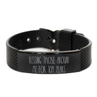 Load image into Gallery viewer, 104th Birthday Bracelet for Men, Blessing Those Around Me for 104 Years, 104th Birthday Jewelry for Boys – front view
