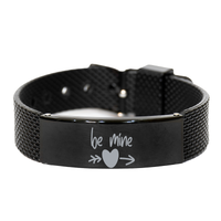 Load image into Gallery viewer, Anniversary Bracelet for Him, Be Mine Love Bracelet, Husband Bracelet, Love Jewelry, Groom Bracelet – front view
