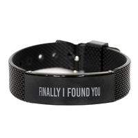 Load image into Gallery viewer, Anniversary Bracelet for Him, Finally I Found You Bracelet, Husband Bracelet, Love Jewelry, Groom Bracelet – front view
