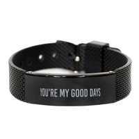Load image into Gallery viewer, Anniversary Bracelet for Him, You Are My Good Days Bracelet, Husband Bracelet, Love Jewelry, Groom Bracelet – front view
