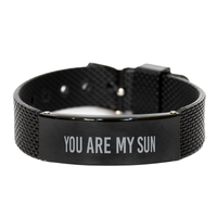 Load image into Gallery viewer, Anniversary Bracelet for Him, You Are My Sun Bracelet, Husband Bracelet, Love Jewelry, Groom Bracelet – front view
