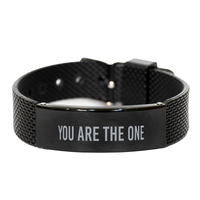 Load image into Gallery viewer, Anniversary Bracelet for Him, You Are The One Bracelet, Husband Bracelet, Love Jewelry, Groom Bracelet – front view
