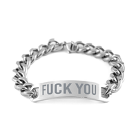 Load image into Gallery viewer, Fuck You Cuban Link Bracelet – front view
