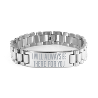 Load image into Gallery viewer, I Will Always Be There For You Ladder Stainless Steel Bracelet, Friend Bracelet, Friendship Bracelet – front view
