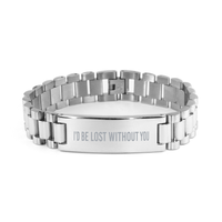 Load image into Gallery viewer, I'd Be Lost Without You Ladder Stainless Steel Bracelet – front view
