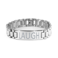 Load image into Gallery viewer, Laugh Ladder Stainless Steel Bracelet – front view
