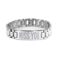 Load image into Gallery viewer, Miss You Ladder Stainless Steel Bracelet – front view
