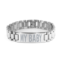 Load image into Gallery viewer, My Baby Ladder Stainless Steel Bracelet, Valentines Bracelet, Anniversary Bracelet, Husband Bracelet – front view
