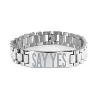 Load image into Gallery viewer, Say Yes Ladder Stainless Steel Bracelet – front view
