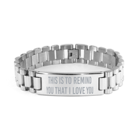Load image into Gallery viewer, This Is To Remind You That I Love You Ladder Stainless Steel Bracelet – front view
