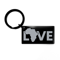 Load image into Gallery viewer, Africa Love KeyChain, African American Key Chain – front view

