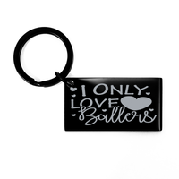 Load image into Gallery viewer, I Only Love Ballers Keychain – front view
