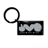 Load image into Gallery viewer, Peace Love Locs KeyChain, African American Key Chain – front view
