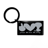Load image into Gallery viewer, Peace Love Pray 1 Keychain – front view
