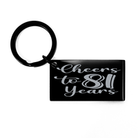 Load image into Gallery viewer, Cheers To 81 Years Keychain, Birthday Key Chain – front view
