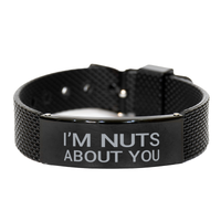 Load image into Gallery viewer, I Am Nuts About You Bracelet Boyfriend Girlfriend Valentines Day Anniversary – front view
