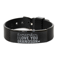 Load image into Gallery viewer, Remember I Love You Grandson Bracelet – front view
