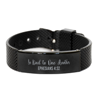Load image into Gallery viewer, Be kind to one another Ephesians 4 32 Bracelet, Scripture Bracelet for Men, Christian Jewelry – front view
