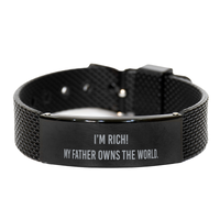 Load image into Gallery viewer, Im rich My Father owns the world Mantra Bracelet,  Bracelet for Men, Christian Jewelry – front view
