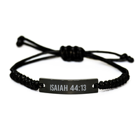 Load image into Gallery viewer, Isaiah 44 13 Bracelet Isaiah 44:13 Gift Bible Verse Scripture Stainless Steel Bracelet – front view

