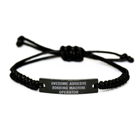 Load image into Gallery viewer, Awesome Adhesive Bonding Machine Operator Bracelet for Coworker Colleague Christmas Birthday Gift for Him Stainless Steel – front view
