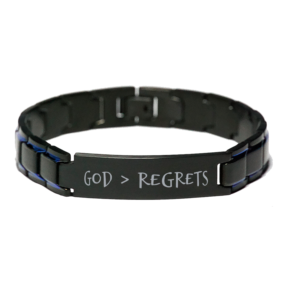 God is Greater Than Regrets Bracelet – front view
