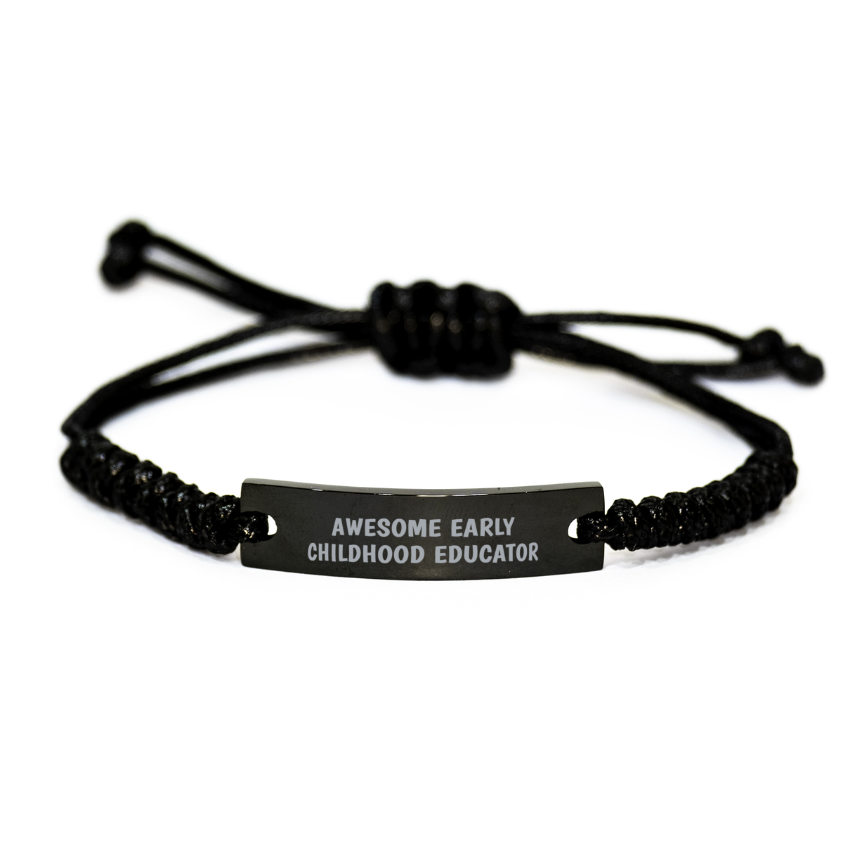 Awesome Early childhood educator Bracelet for Coworker Colleague Christmas Birthday Gift for Him Stainless Steel – front view