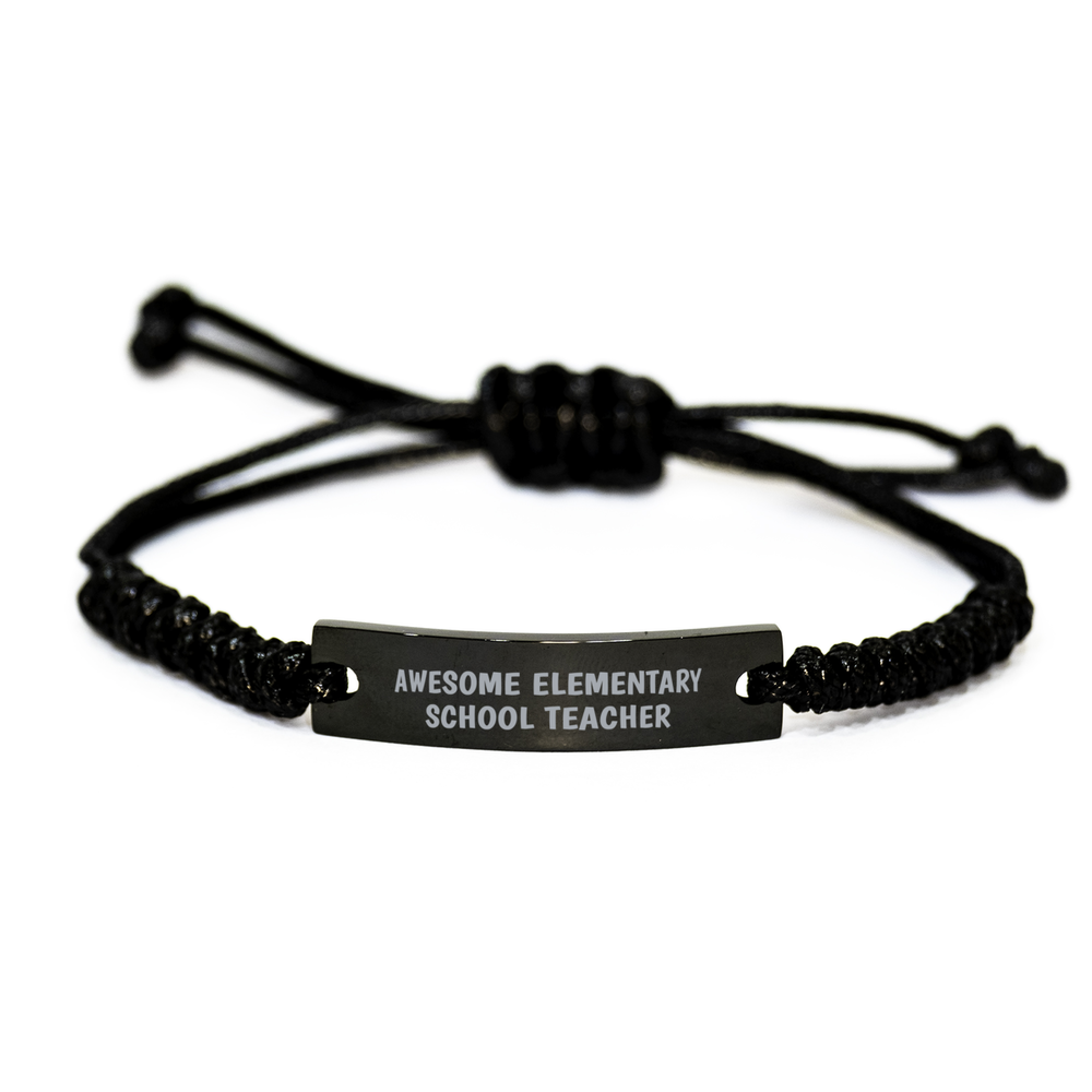 Awesome Elementary School Teacher Bracelet for Coworker Colleague Christmas Birthday Gift for Him Stainless Steel – front view