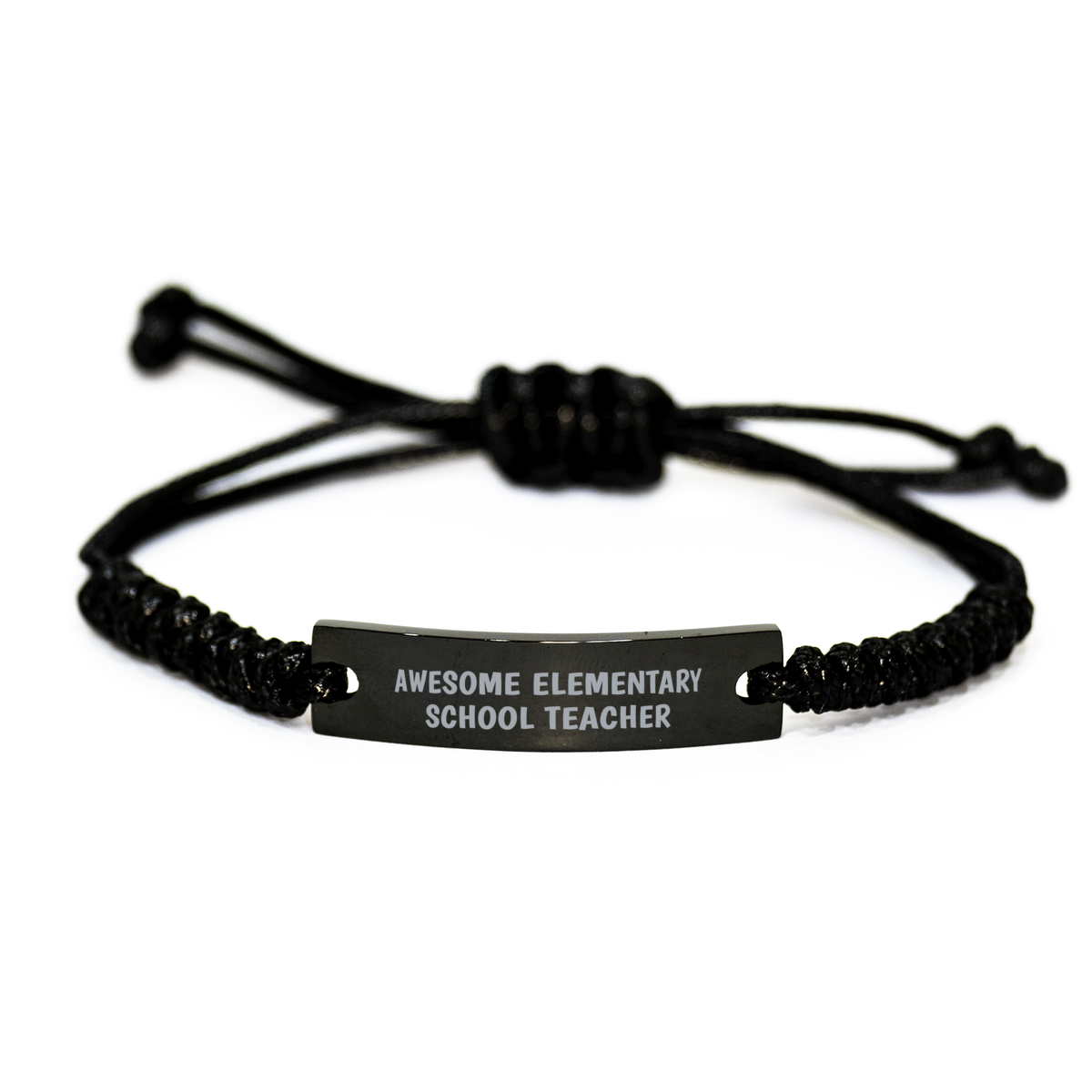 Awesome Elementary School Teacher Bracelet for Coworker Colleague Christmas Birthday Gift for Him Stainless Steel – front view