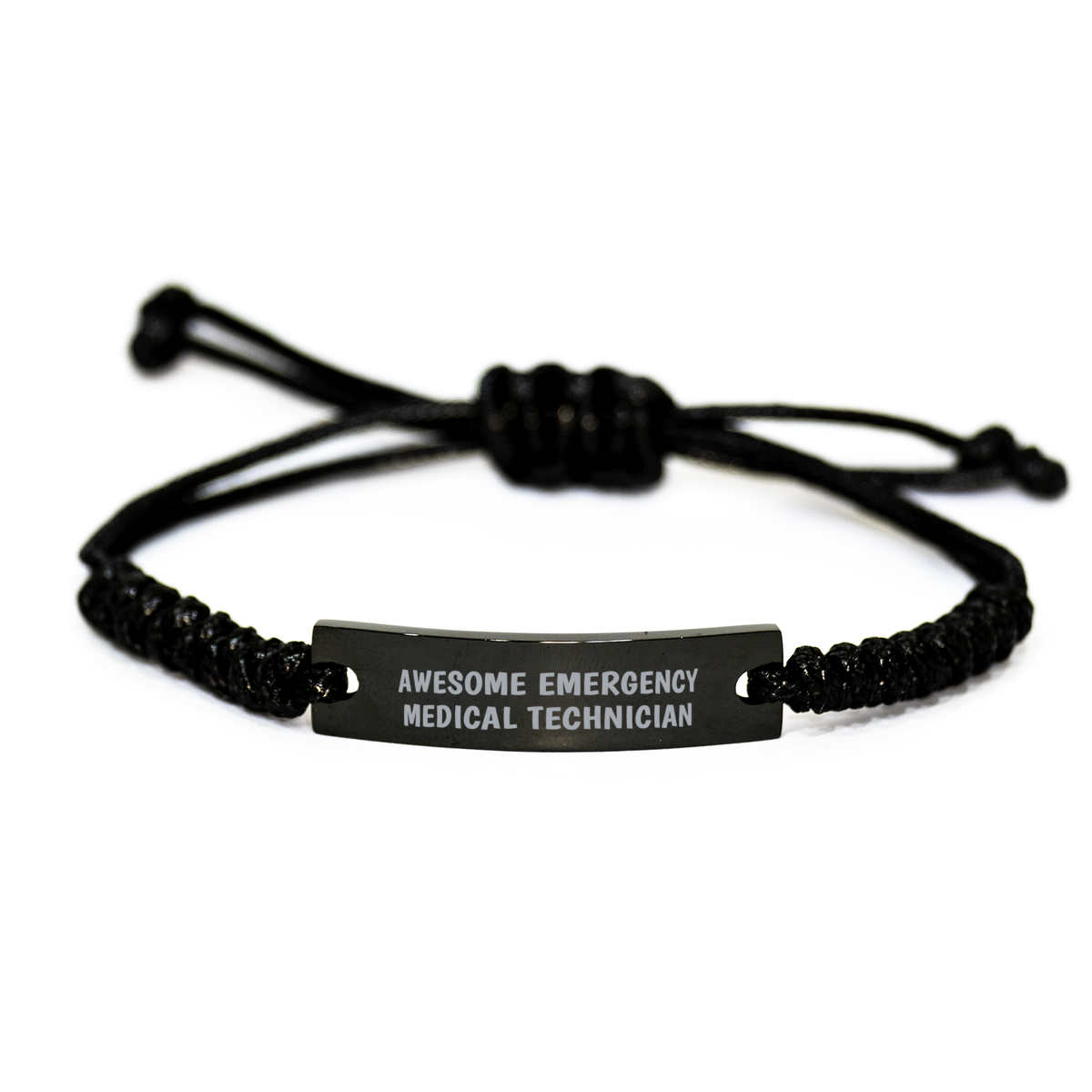 Awesome Emergency Medical Technician Bracelet for Coworker Colleague Christmas Birthday Gift for Him Stainless Steel – front view
