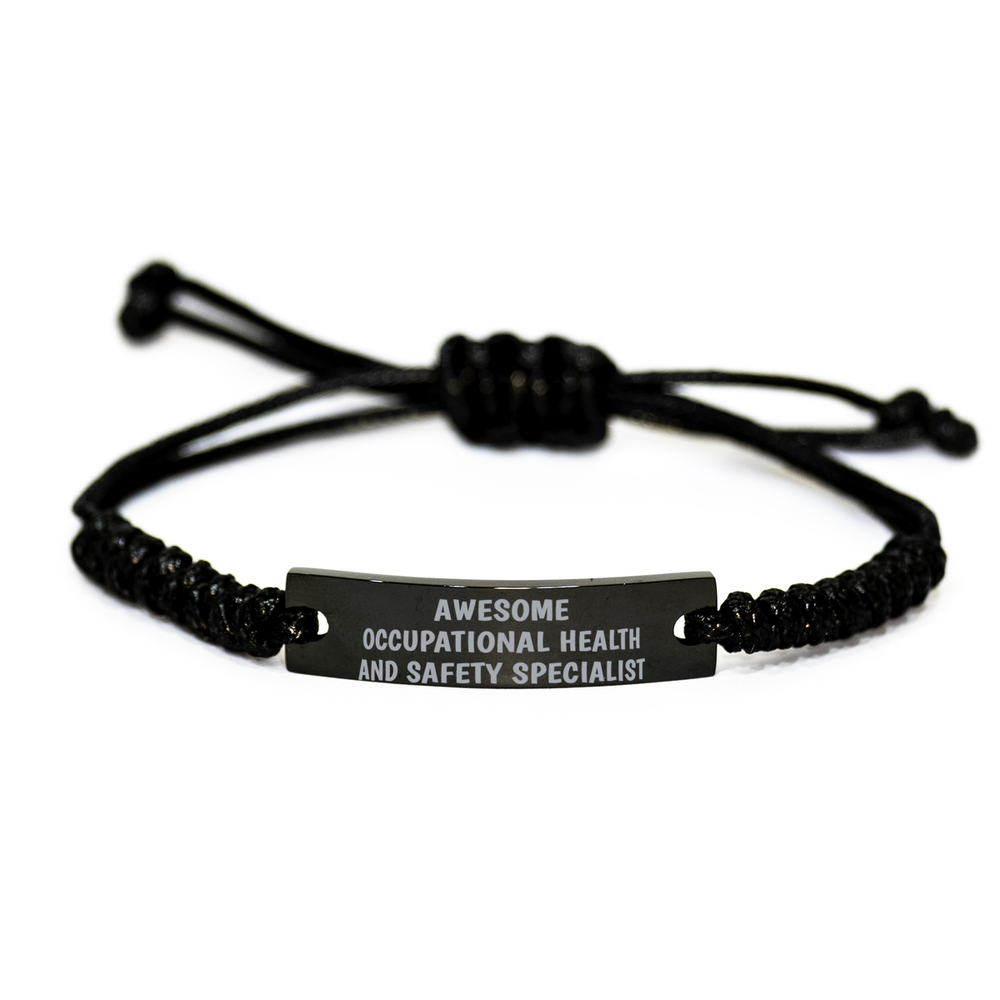 Awesome Occupational Health and Safety Specialist Bracelet for Coworker Colleague Christmas Birthday Gift for Him Stainless Steel – front view