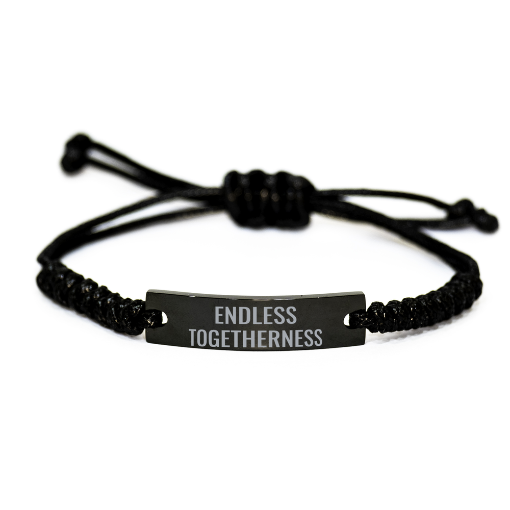 Endless Togetherness Bracelet Gift for Husband Boyfriend Him Men Birthday Christmas Stainless Steel Rope Bracelet – front view