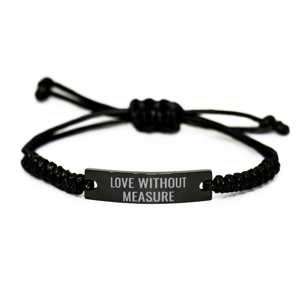 Love Without Measure Bracelet Gift for Husband Boyfriend Him Men Birthday Christmas Stainless Steel Rope Bracelet – front view