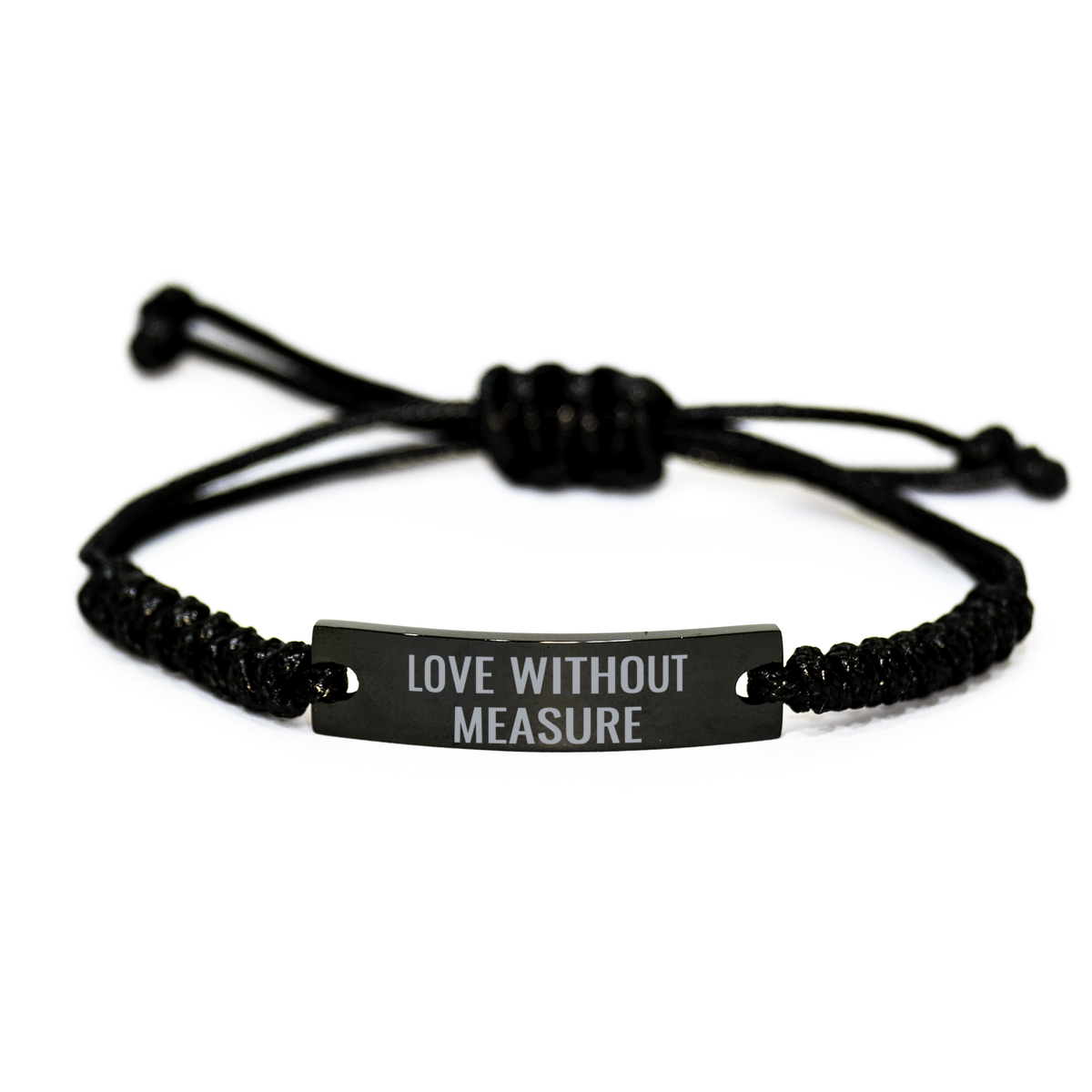 Love Without Measure Bracelet Gift for Husband Boyfriend Him Men Birthday Christmas Stainless Steel Rope Bracelet – front view