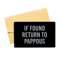 Load image into Gallery viewer, Pappous Wallet Card for Birthday Christmas - If Found Return to Pappous – front view
