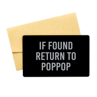 Load image into Gallery viewer, PopPop Wallet Card for Birthday Christmas - If Found Return to PopPop – front view
