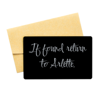 Load image into Gallery viewer, Arlette Wallet Card for Birthday Christmas - Personalized Custom Name - If Found Return to Arlette – front view
