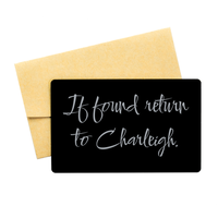 Load image into Gallery viewer, Charleigh Wallet Card for Birthday Christmas - Personalized Custom Name - If Found Return to Charleigh – front view
