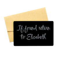 Load image into Gallery viewer, Elisabeth Wallet Card for Birthday Christmas - Personalized Custom Name - If Found Return to Elisabeth – front view
