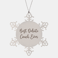 Load image into Gallery viewer, Best Debate Coach Ever Ornament Christmas Gift for Him Her Snowflake Ornament – front view
