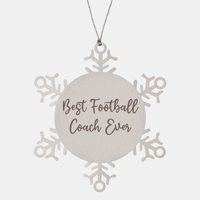 Load image into Gallery viewer, Best Football Coach Ever Ornament Christmas Gift for Him Her Snowflake Ornament – front view
