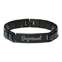 Load image into Gallery viewer, Desmond Bracelet Personalized for Men Custom Name Engraved Jewelry for Boys Men Him Birthday Christmas Adjustable Link Bracelet – front view
