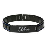 Load image into Gallery viewer, Eldon Bracelet Personalized for Men Custom Name Engraved Jewelry for Boys Men Him Birthday Christmas Adjustable Link Bracelet – front view
