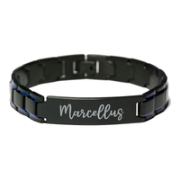 Load image into Gallery viewer, Marcellus Bracelet Personalized for Men Custom Name Engraved Jewelry for Boys Men Him Birthday Christmas Adjustable Link Bracelet – front view
