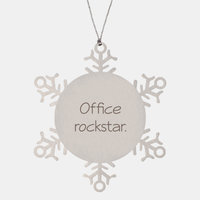 Load image into Gallery viewer, Coworker Christmas Ornament Colleague Christmas Gifts Office rockstar Ornament Appreciation for Him Her Stainless Steel – front view
