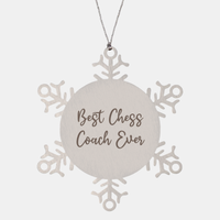 Load image into Gallery viewer, Best Chess Coach Ever Ornament Christmas Gift for Him Her Snowflake Ornament – front view
