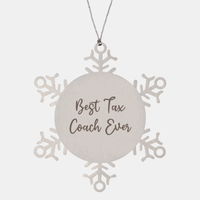 Load image into Gallery viewer, Best Tax Coach Ever Ornament Christmas Gift for Him Her Snowflake Ornament – front view
